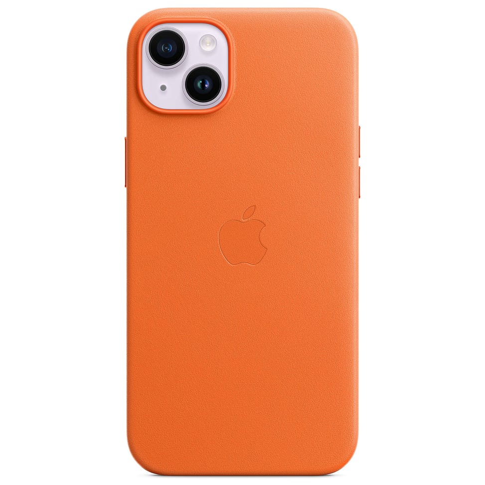 Apple Leather Case with MagSafe Orange Apple iPhone 14 Plus — image 1