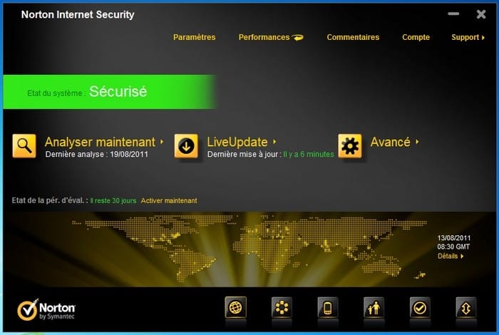 Norton Internet Security 2012 1an/3PCs