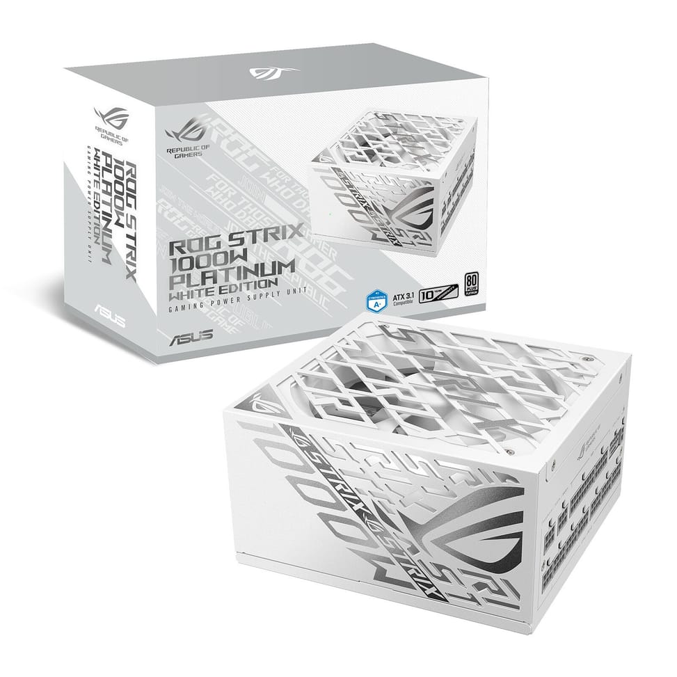 Alimentation PC ASUS ROG Strix 1000W Platinum White Edition — image 1