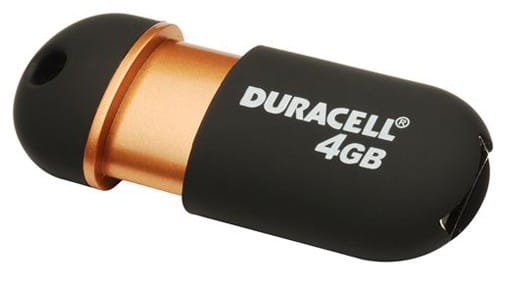 Clé USB Duracell Capless - Noir cuivre