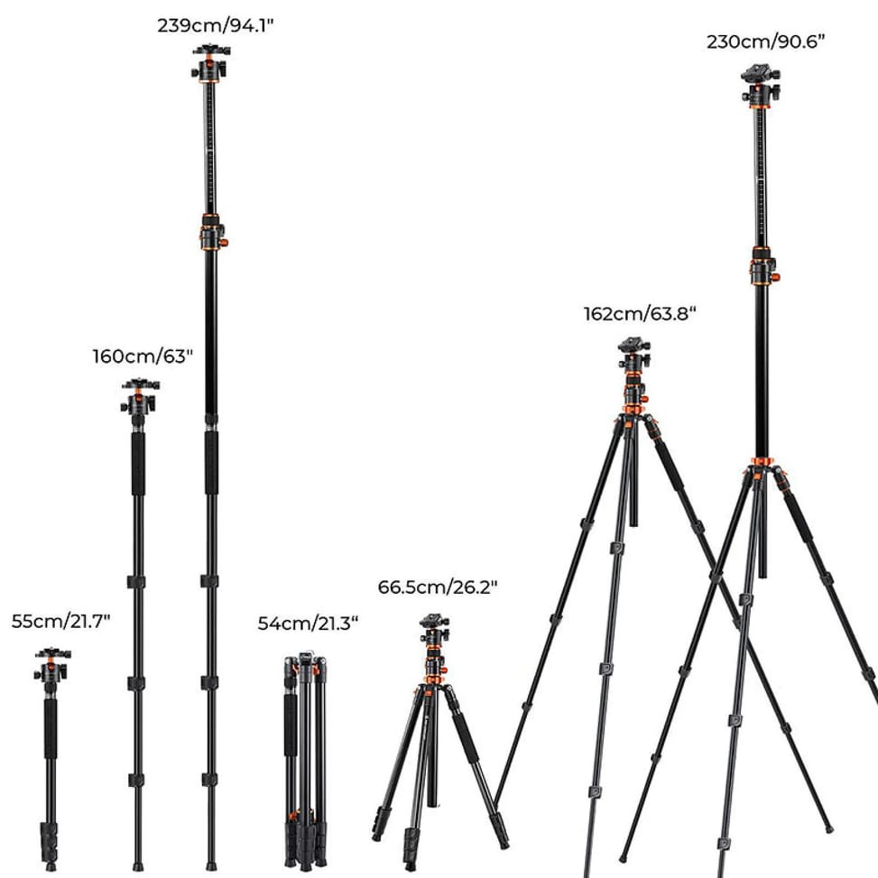 K&F Trépied aluminium + rotule 360 BH-28L — image 3