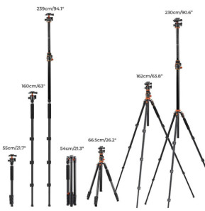 K&F Trépied aluminium + rotule 360 BH-28L