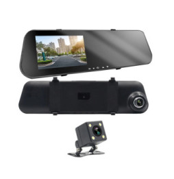 Avizar Dashcam Rétroviseur Écran Intégré Caméra Avant Caméra de Recul Full HD 1080p