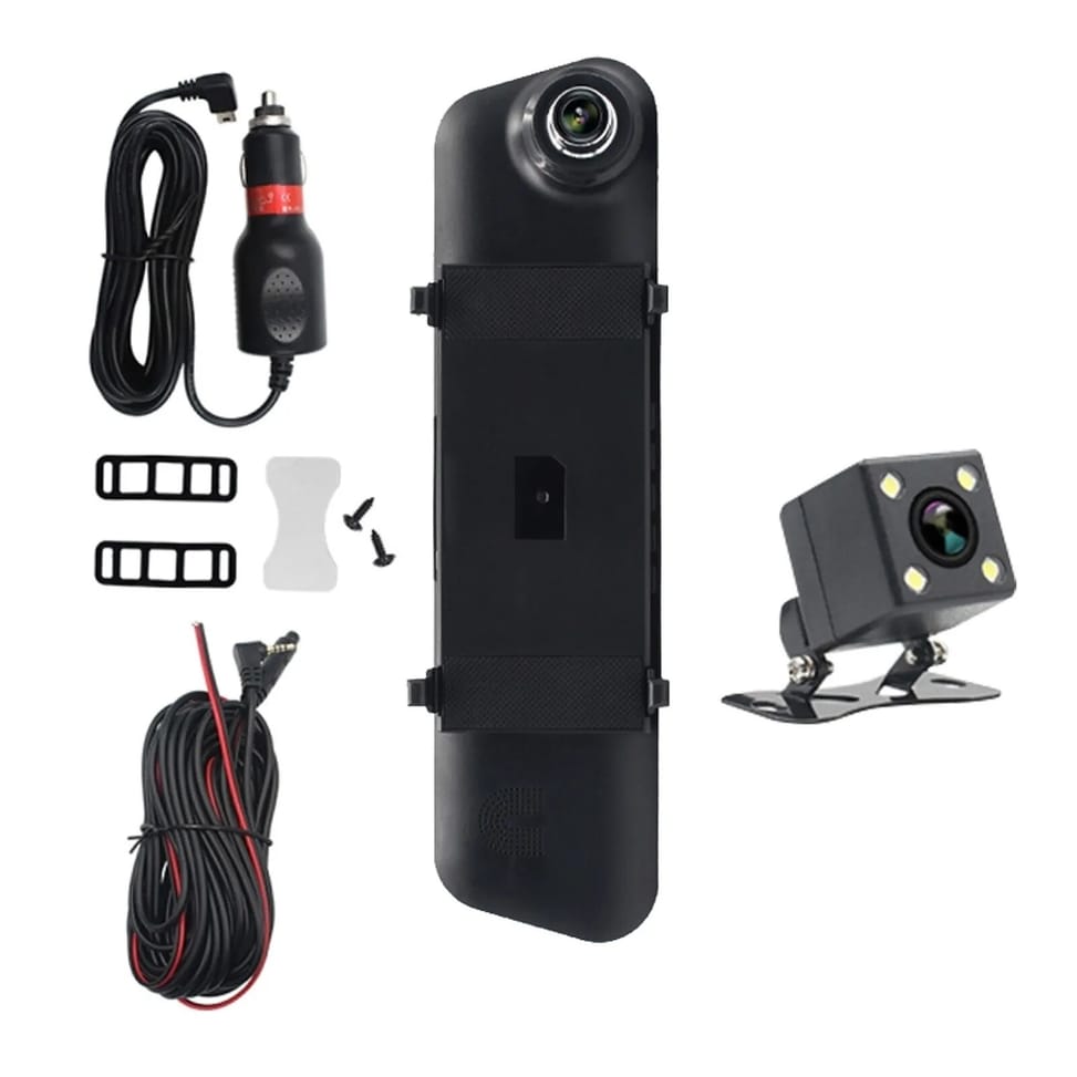 Avizar Dashcam Rétroviseur Écran Intégré Caméra Avant Caméra de Recul Full HD 1080p — image 2