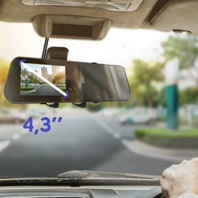 Avizar Dashcam Rétroviseur Écran Intégré Caméra Avant Caméra de Recul Full HD 1080p — image 5