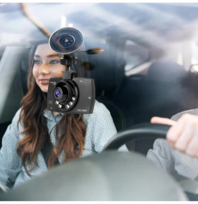Avizar Caméra Embarquée Full HD 1080p Caméra Avant pour Voiture Discrète et Compacte