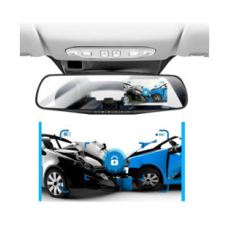 Avizar Dashcam Rétroviseur Avant Arrière HD 1080P Écran 4 pouces Micro Bouton Noir