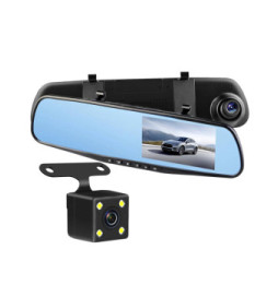 Avizar Dashcam Voiture Rétroviseur Miroir DVR-01 Capteur G Écran TFT 5 Noir