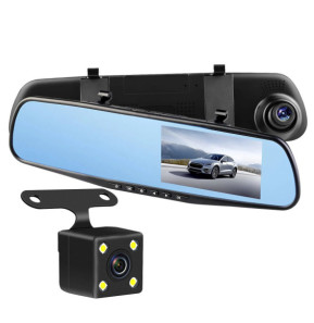 Avizar Dashcam Voiture Rétroviseur Miroir DVR-01 Capteur G Écran TFT 5 Noir