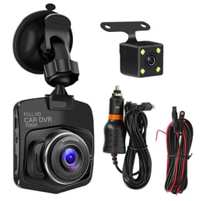 Avizar Dashcam Voiture Fixation Ventouse DVR-05 avec Caméra de recul Noir — image 2