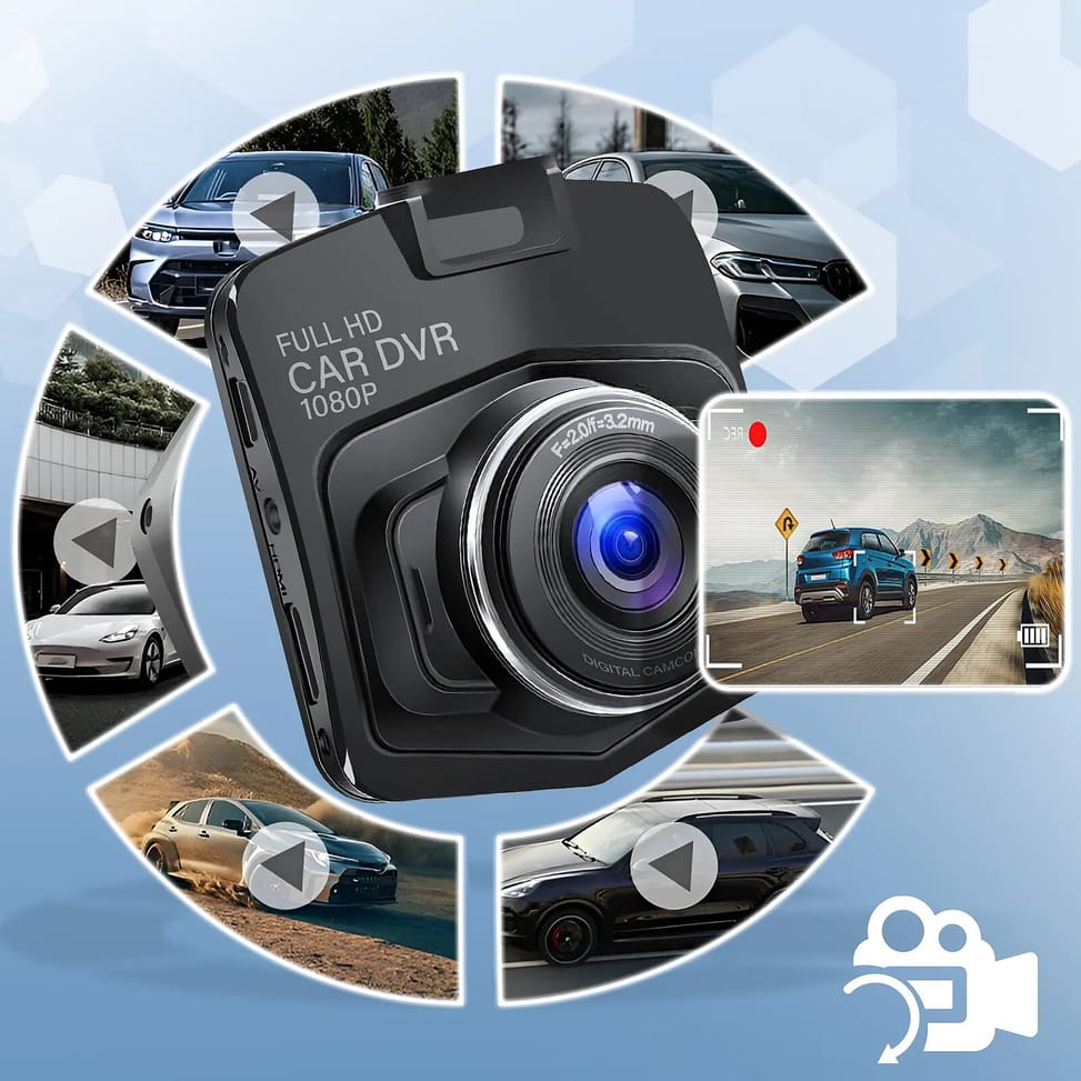 Avizar Dashcam Voiture Fixation Ventouse DVR-05 avec Caméra de recul Noir — image 4
