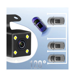 Avizar Dashcam Voiture Fixation Ventouse DVR-05 avec Caméra de recul Noir