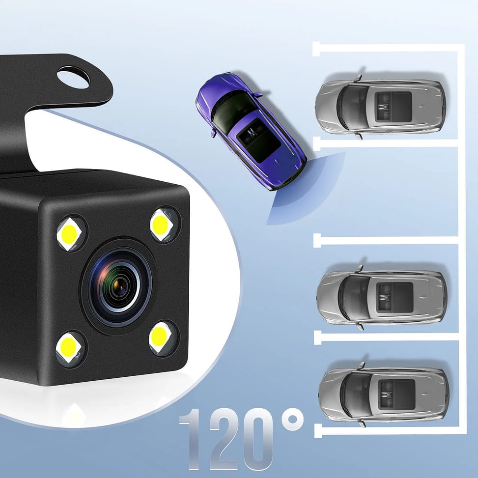 Avizar Dashcam Voiture Fixation Ventouse DVR-05 avec Caméra de recul Noir — image 5