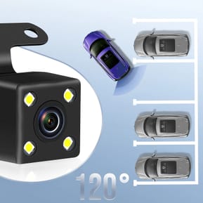 Avizar Dashcam Voiture Fixation Ventouse DVR-05 avec Caméra de recul Noir — image 5