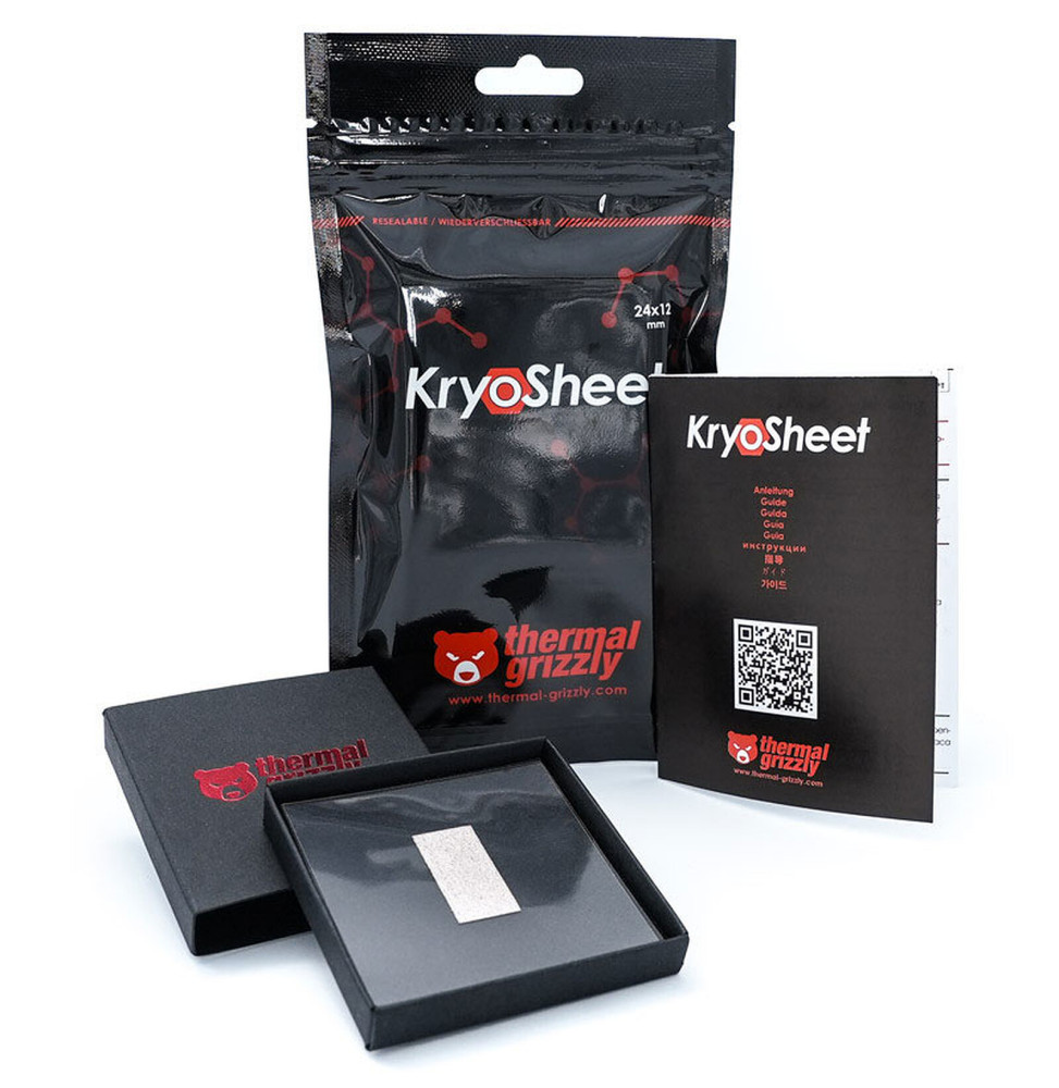 Pâte thermique Thermal Grizzly KryoSheet (24 x 12 mm)