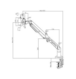 INOVU PREMIUM MOUNT LT1 Noir - Support bureau pour 1 écran