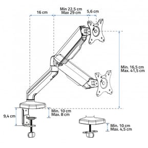 Advance ADV-ARM1M MecaMounts Single - Support articulé 1 écran — image 2