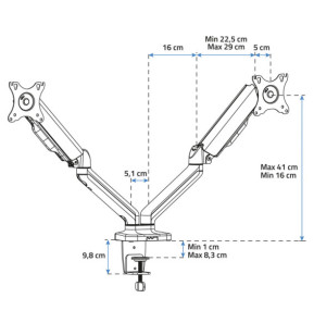 Advance ADV-ARM2 - Support 2 écrans