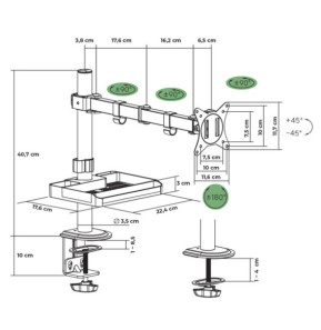 Advance XtendMounts Single - Support 1 écran