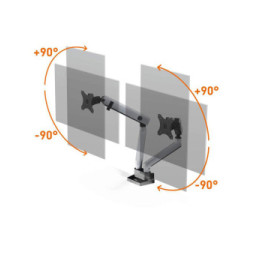 Durable Support de moniteur Select Plus pour 2 écrans avec double système de fixation