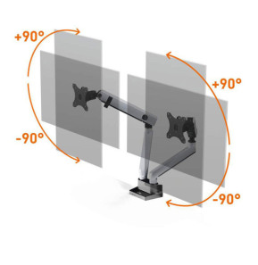 Durable Support de moniteur Select Plus pour 2 écrans avec double système de fixation