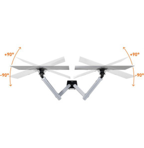 Durable Support de moniteur Select Plus pour 2 écrans avec double système de fixation