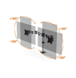 Durable Support de moniteur Select pour 2 écran avec double système de fixation