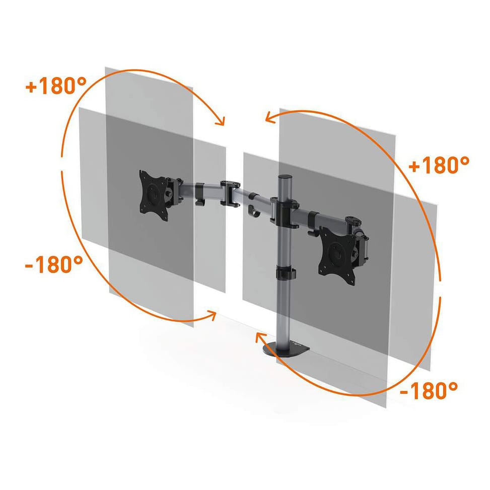 Durable Support de moniteur Select pour 2 écran avec double système de fixation — image 3