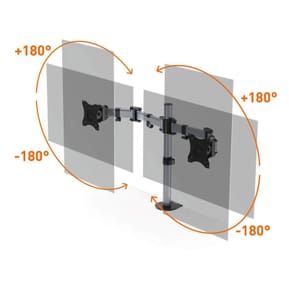 Durable Support de moniteur Select pour 2 écran avec double système de fixation — image 3