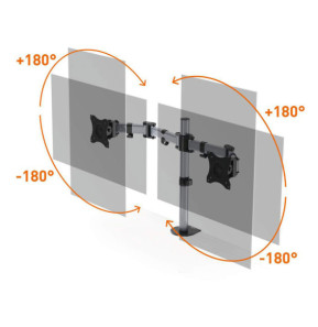 Durable Support de moniteur Select pour 2 écran avec double système de fixation