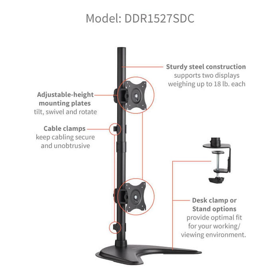 Eaton Tripp Lite Double Bras vertical pour écrans de 15" à 27" — image 5