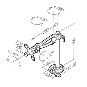 ERARD Support de table inclinable et orientable avec 1 bras — image 2