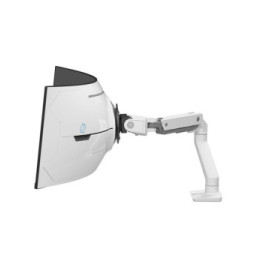 Ergotron Bras de bureau HX avec pivot VHD pour écrans ultra-larges très incurvés - Blanc