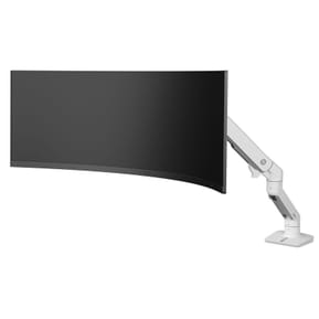 Ergotron Bras de bureau HX avec pivot VHD pour écrans ultra-larges très incurvés - Blanc — image 2
