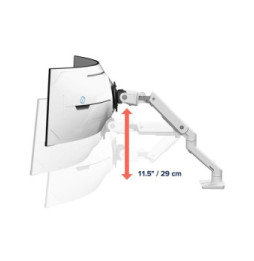Ergotron Bras de bureau HX avec pivot VHD pour écrans ultra-larges très incurvés - Blanc