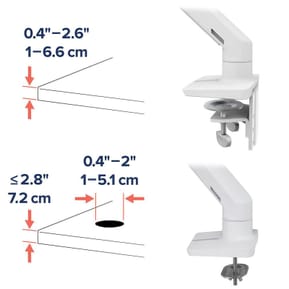 Ergotron Bras de bureau HX avec pivot VHD pour écrans ultra-larges très incurvés - Blanc — image 4