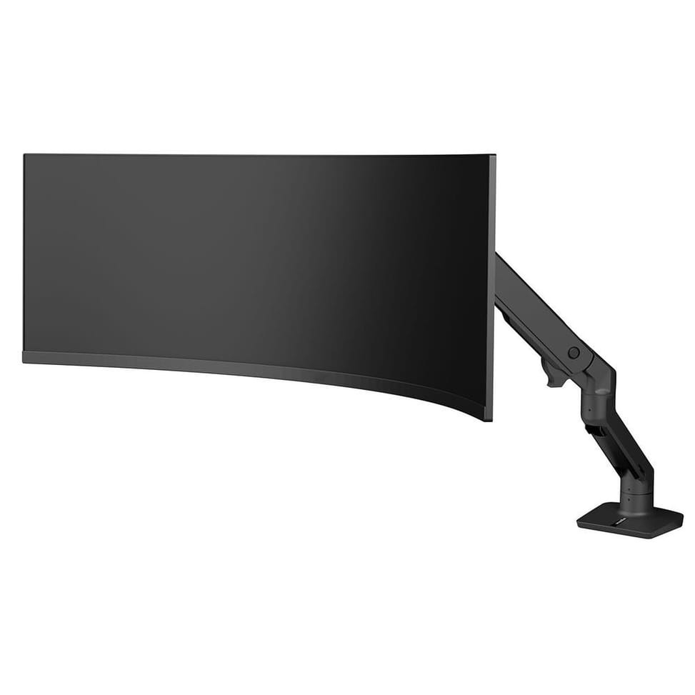 Ergotron Bras de bureau HX avec pivot VHD pour écrans ultra-larges très incurvés - Noir — image 2