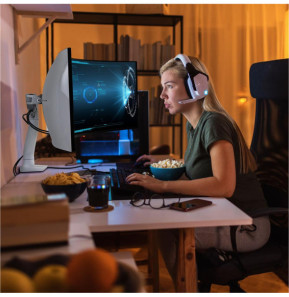 Ergotron Bras HXHD pour écran ultra-larges et incurvés - Blanc