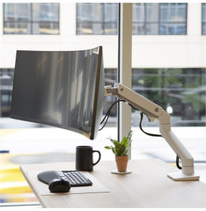 Ergotron Bras HXHD pour écran ultra-larges et incurvés - Blanc
