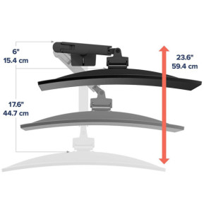Ergotron Bras HXHD pour écran ultra-larges et incurvés - Noir