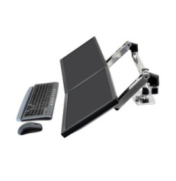 Ergotron Bras LX bi-écran juxtaposés - Aluminium