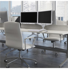 Ergotron Bras LX bi-écran juxtaposés - Blanc