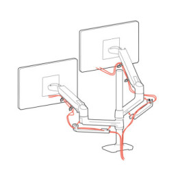 Ergotron Bras LX Double Colonne Haute Aluminium