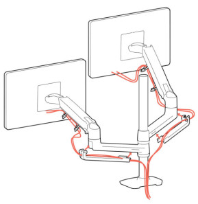 Ergotron Bras LX Double Colonne Haute Aluminium
