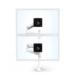 Ergotron Bras LX Double Colonne Haute Blanc