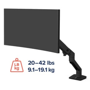 Ergotron HX mono-écran, fixation bureau (noir) — image 3