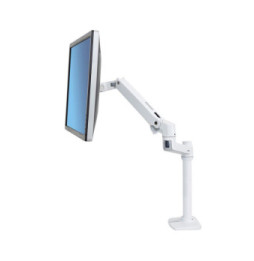 Ergotron LX Desk Mount LCD Monitor Arm Tall Pole Blanc
