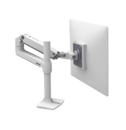Ergotron LX Desk Mount LCD Monitor Arm Tall Pole Blanc