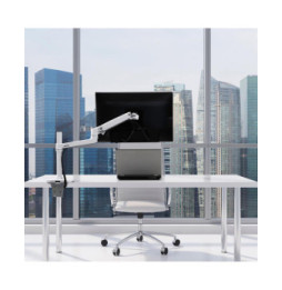 Ergotron LX Desk Mount LCD Monitor Arm Tall Pole Blanc