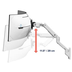 Ergotron Bras mural HX avec pivot VHD pour écrans ultra-larges très incurvés - Blanc — image 3